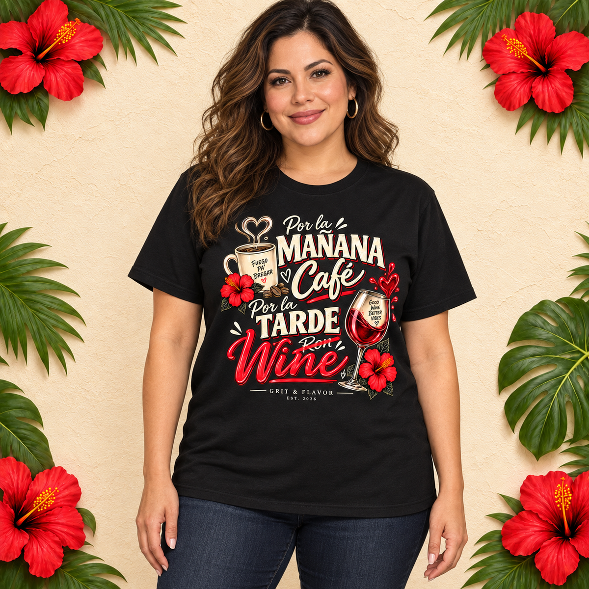 Por la Mañana Café, Por la Tarde Wine T Shirt