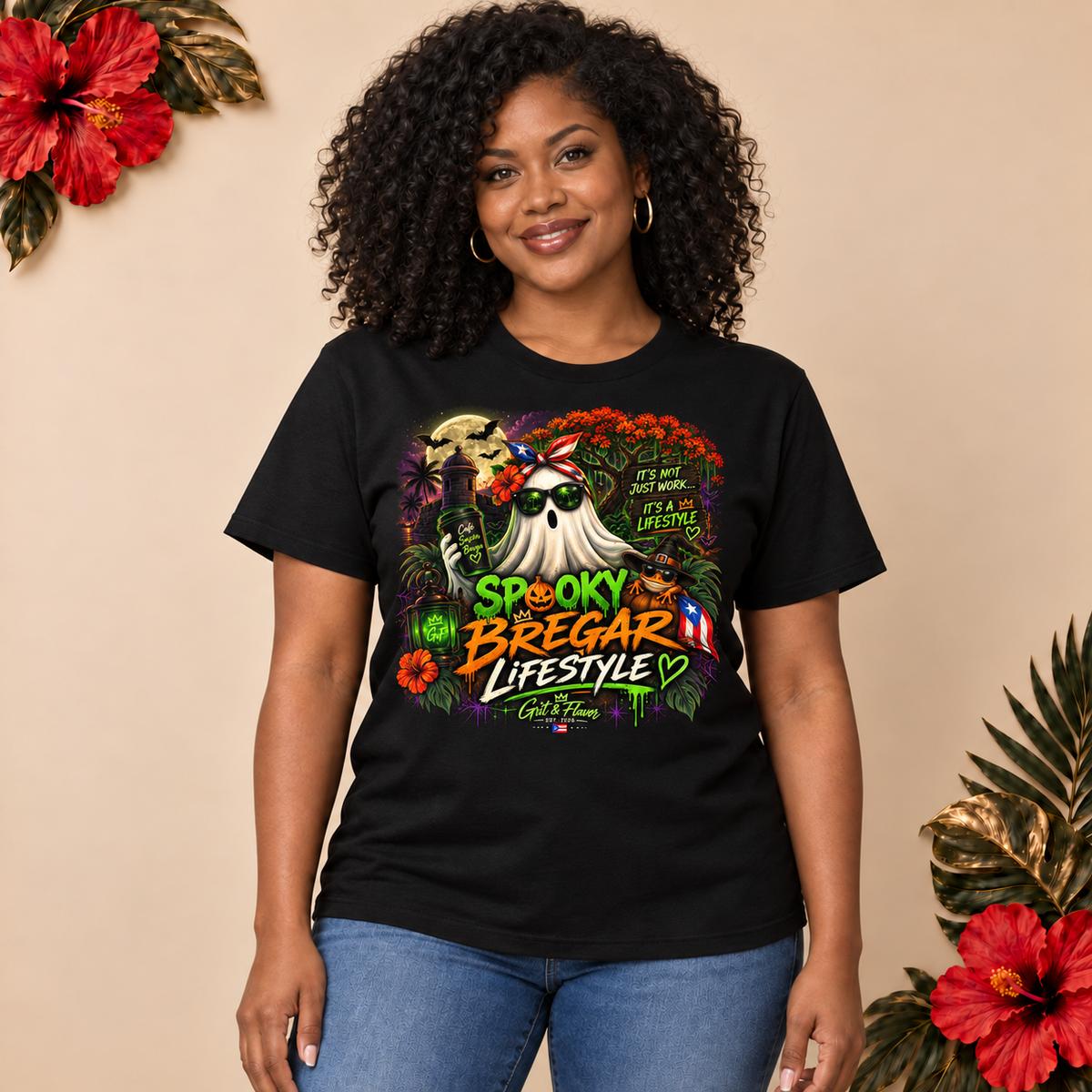 Spooky Bregar Lifestyle Puerto Rican Halloween T-Shirt