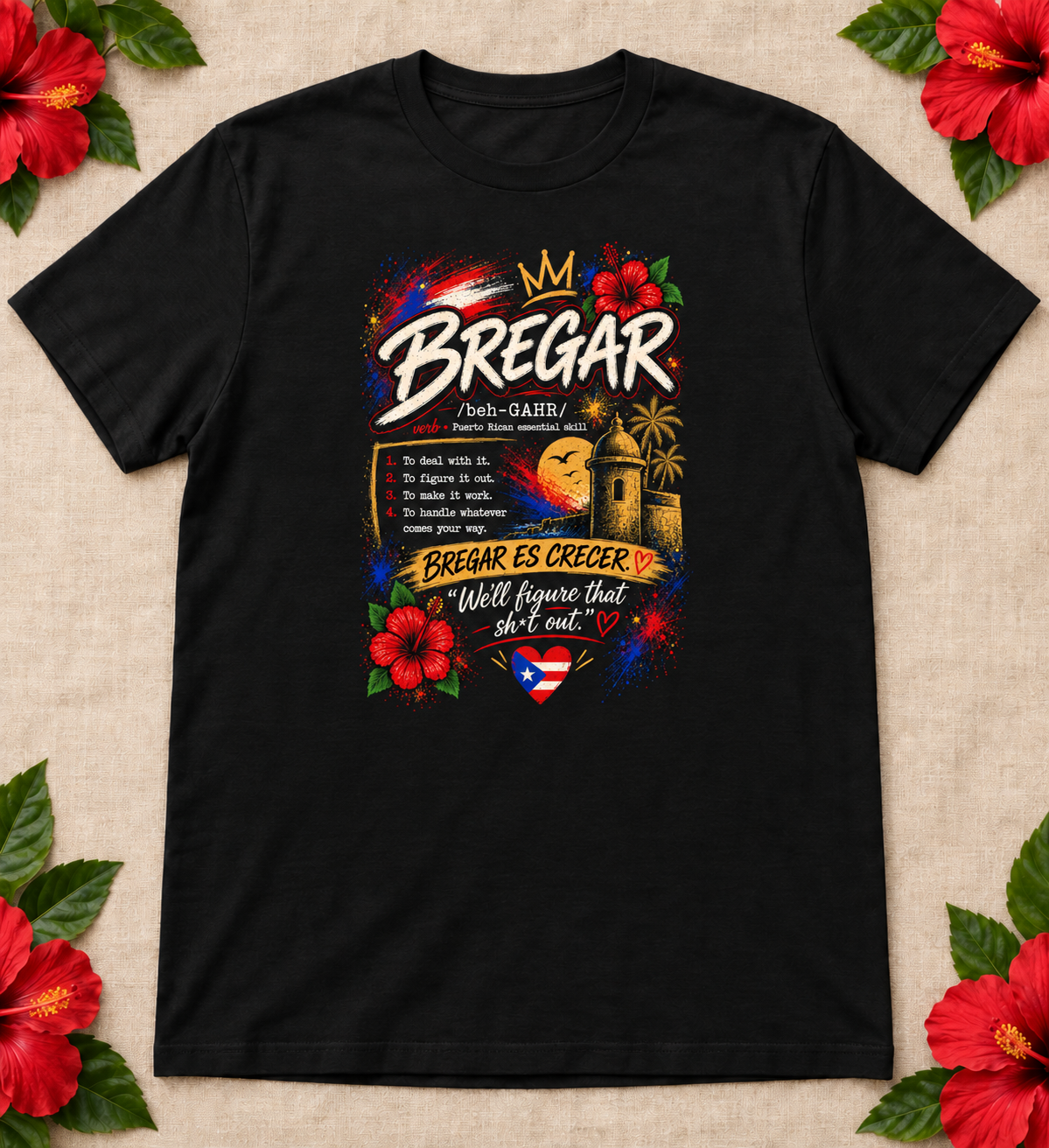 Bregar Dictionary Puerto Rican Pride T Shirt